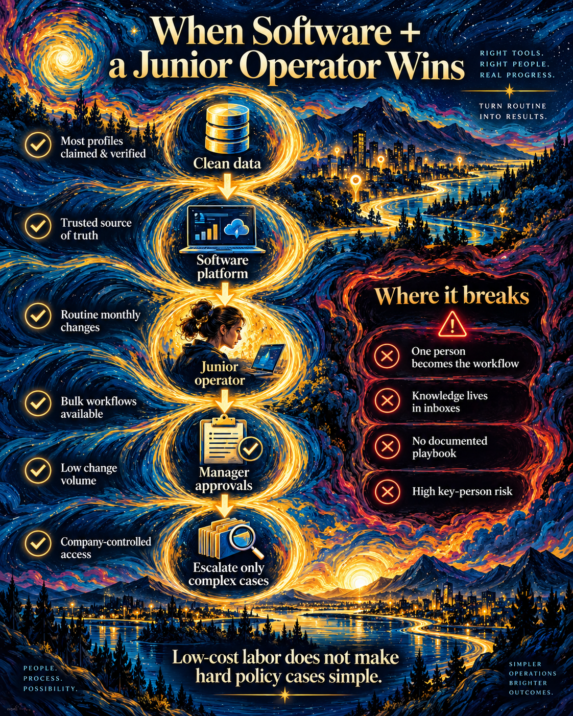 When does software plus an intern win? illustration